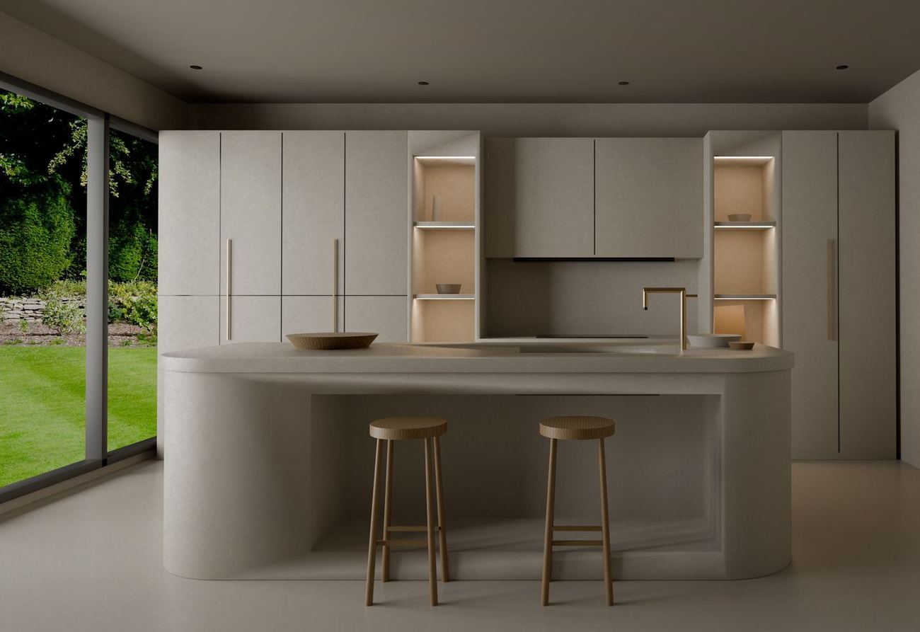 The kitchen in our finish visualiser - colour every surface
